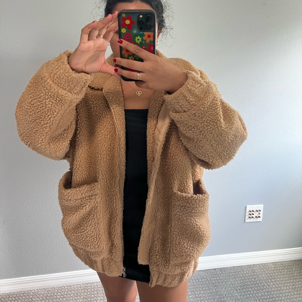 I AM GIA teddy bear jacket